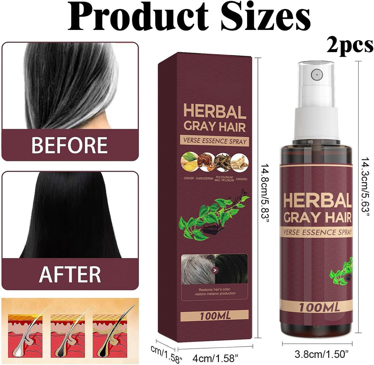Herbal Gray Hair Spray
