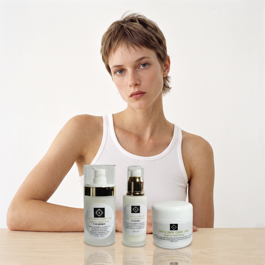 Organic Three Step Facial Renewal System - Wash, Moisturizer and Scrub - For WOMEN-1