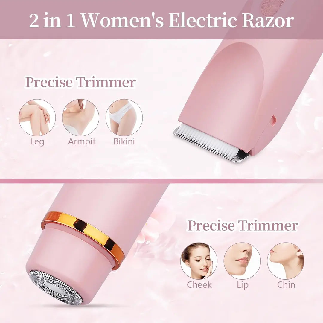 Women's Electric Shaver & Trimmer | 2-in-1 Hair Removal