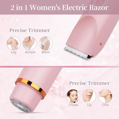 Women's Electric Shaver & Trimmer | 2-in-1 Hair Removal