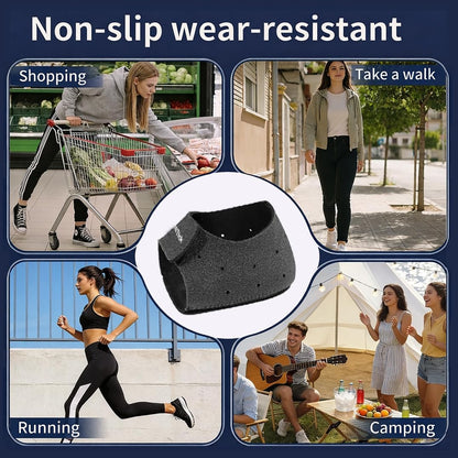 🦶 Adjustable Gel Heel Protectors – (1 Pair) Black Silicone Heel Cups for Men & Women | Soft Cushion Support for Everyday Comfort