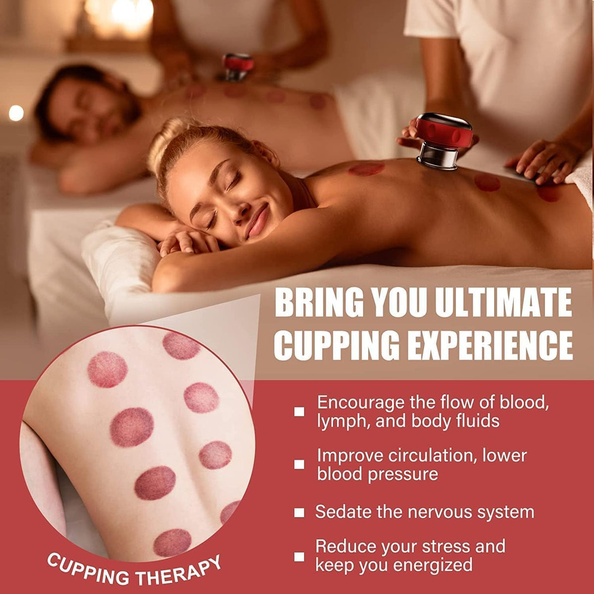 🔥 3-in-1 Smart Electric Cupping Therapy Massager 💆‍♂️ | Rechargeable Gua Sha Massage Device with Adjustable Suction, Heating & Red Light Therapy 🔴 | 12 Modes for Neck, Back & Shoulders