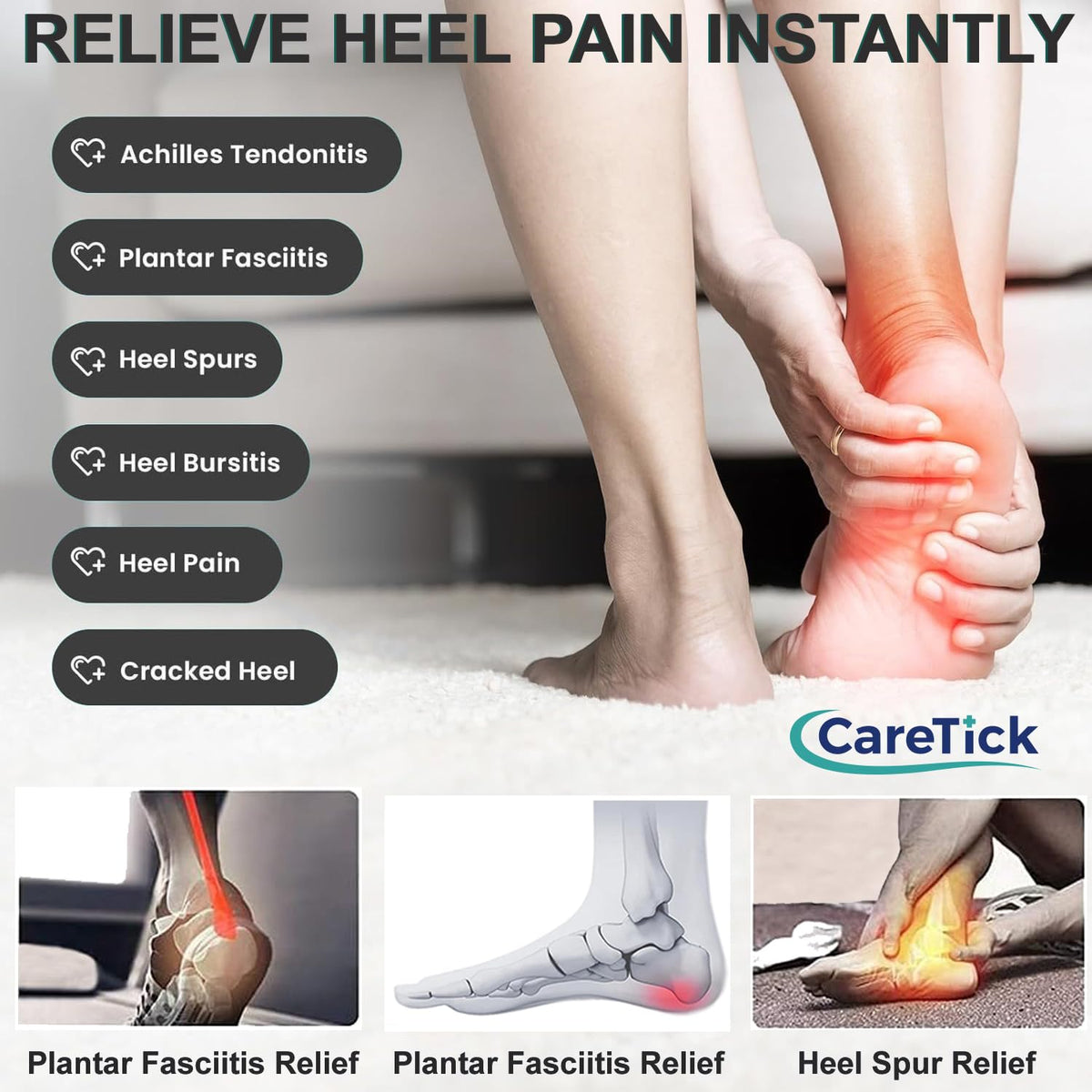 🦶 Adjustable Gel Heel Protectors – (1 Pair) Black Silicone Heel Cups for Men & Women | Soft Cushion Support for Everyday Comfort