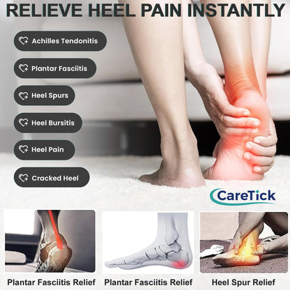 🦶 Adjustable Gel Heel Protectors – (1 Pair) Black Silicone Heel Cups for Men & Women | Soft Cushion Support for Everyday Comfort