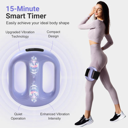 🔥 Cordless Vibration Massage Plate with Adjustable Belt 💆‍♀️ | 8 Modes, USB-C Rechargeable, Portable Body Massager for Waist, Hips & Legs ✨