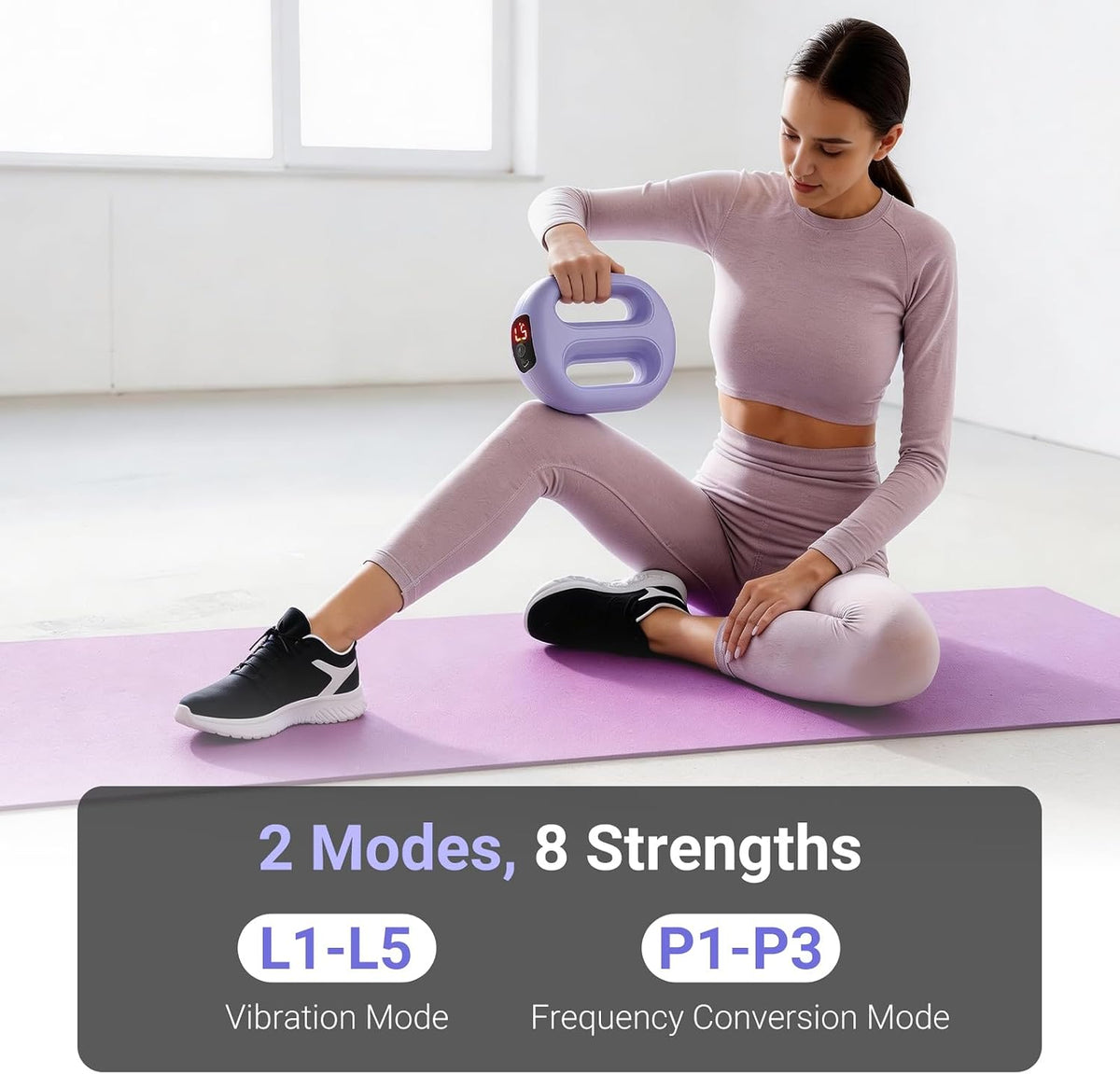 🔥 Cordless Vibration Massage Plate with Adjustable Belt 💆‍♀️ | 8 Modes, USB-C Rechargeable, Portable Body Massager for Waist, Hips & Legs ✨