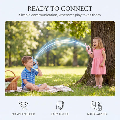 🎥 Kids Video Walkie Talkie Set with Voice Changer + LCD Writing Tablet | 2-Piece Interactive Communication Toy for Boys & Girls