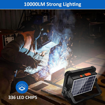 LED Floodlight with Solar Panel and Power Bank