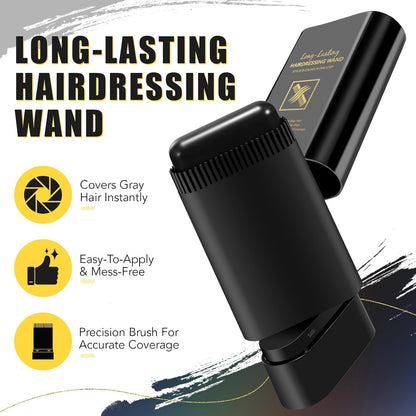 Black Hair Dye Stick for Men & Women | Instant Grey Hair & Root Touch-Up with Built-In Comb