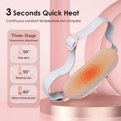 Electric Period Cramp Relief Belt – Soothing Heat & Vibration Massage | Menstrual Comfort