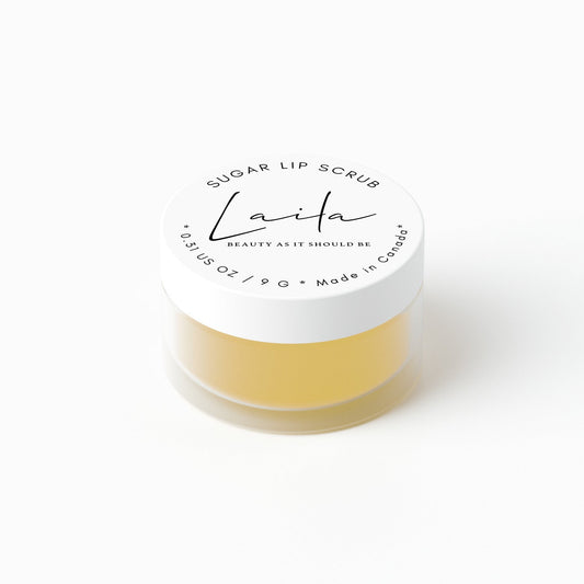 Mango lip scrub in a stylish jar, essential for soft and hydrated lips with exfoliating sugar crystals.
