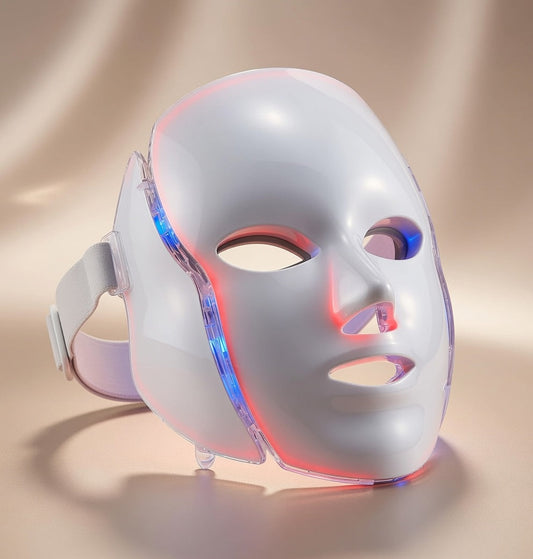 LED Light Therapy Face Mask with red and blue LED lights