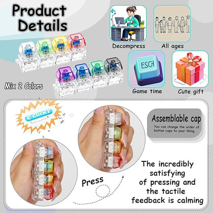 Stress Relief Fidget Buttons compact keychain accessory