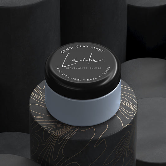 Sensi-derm Clay Mask in a stylish container, perfect for hydrating clay mask for skincare.